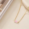 image:imageCicy Bell Birthstone Necklace For Women 18k Gold Plated Pendant NecklaceOctoberPink