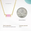 image:imageCicy Bell Birthstone Necklace For Women 18k Gold Plated Pendant NecklaceOctoberPink