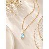 image:imageCicy Bell Birthstone Necklace For Women 18k Gold Plated Pendant NecklaceStyle BBaby Blue