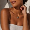 image:imageCicy Bell Birthstone Necklace For Women 18k Gold Plated Pendant NecklaceStyle BBaby Blue