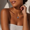 image:imageCicy Bell Birthstone Necklace For Women 18k Gold Plated Pendant NecklaceStyle BIce Melt