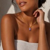 image:imageCicy Bell Birthstone Necklace For Women 18k Gold Plated Pendant NecklaceStyle BPurple