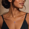 image:imageCicy Bell Birthstone Necklace For Women 18k Gold Plated Pendant NecklaceStyle BPurple