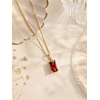 image:imageCicy Bell Birthstone Necklace For Women 18k Gold Plated Pendant NecklaceStyle BRed