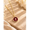 image:imageCicy Bell Cross Pendant Necklace for Women 18K Gold Plated Vintage Jewelry GiftsBurgundy