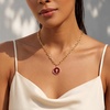 image:imageCicy Bell Cross Pendant Necklace for Women 18K Gold Plated Vintage Jewelry GiftsBurgundy