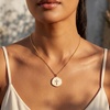 image:imageCicy Bell Cross Pendant Necklace for Women 18K Gold Plated Vintage Jewelry GiftsWhite