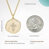 image:imageCicy Bell Cross Pendant Necklace for Women 18K Gold Plated Vintage Jewelry GiftsWhite