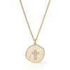 image:imageCicy Bell Cross Pendant Necklace for Women 18K Gold Plated Vintage Jewelry GiftsWhite