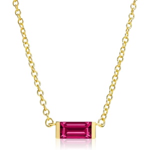 image:imageCicy Bell Birthstone Necklace For Women 18k Gold Plated Pendant NecklaceJulyRose Red