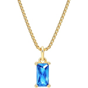 image:imageCicy Bell Birthstone Necklace For Women 18k Gold Plated Pendant NecklaceStyle BIce Melt