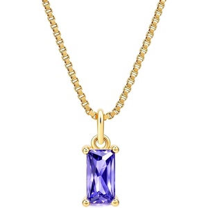 image:imageCicy Bell Birthstone Necklace For Women 18k Gold Plated Pendant NecklaceStyle BPurple