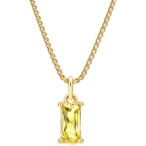 image:imageCicy Bell Birthstone Necklace For Women 18k Gold Plated Pendant NecklaceStyle BYellow