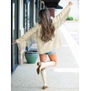 image:imageCicy Bell Womens Faux Suede Fringe Jacket Casual Blazer Button Suit JacketsBeige