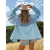 image:imageCicy Bell Womens Faux Suede Fringe Jacket Casual Blazer Button Suit JacketsBlue