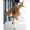 image:imageCicy Bell Womens Faux Suede Fringe Jacket Casual Blazer Button Suit JacketsBrown