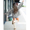 image:imageCicy Bell Womens Faux Suede Fringe Jacket Casual Blazer Button Suit JacketsGrey
