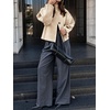 image:imageCicy Bell Womens Ruffle Mock Neck Sweaters Balloon Sleeve Knit CardigansBeige