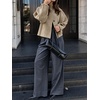 image:imageCicy Bell Womens Ruffle Mock Neck Sweaters Balloon Sleeve Knit CardigansLight Khaki