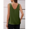 image:imageCicy Bell Womens Silk Satin Tank Tops V Neck Dressy Casual Camisole BlousesArmy Green