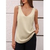 image:imageCicy Bell Womens Silk Satin Tank Tops V Neck Dressy Casual Camisole BlousesBeige
