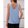 image:imageCicy Bell Womens Silk Satin Tank Tops V Neck Dressy Casual Camisole BlousesBlue