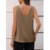 image:imageCicy Bell Womens Silk Satin Tank Tops V Neck Dressy Casual Camisole BlousesKhaki