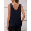 image:imageCicy Bell Womens Silk Satin Tank Tops V Neck Dressy Casual Camisole BlousesNavy