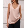 image:imageCicy Bell Womens Silk Satin Tank Tops V Neck Dressy Casual Camisole BlousesPink