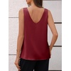 image:imageCicy Bell Womens Silk Satin Tank Tops V Neck Dressy Casual Camisole BlousesRed