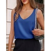 image:imageCicy Bell Womens Silk Satin Tank Tops V Neck Dressy Casual Camisole BlousesRoyal Blue