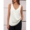 image:imageCicy Bell Womens Silk Satin Tank Tops V Neck Dressy Casual Camisole BlousesWhite