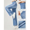 image:imageCicy Bell Womens Pull On Jeans Wide Leg Stretchy Side Striped Denim PantsWhite