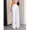 image:imageCicy Bell Womens Pull On Jeans Wide Leg Stretchy Side Striped Denim PantsWhite