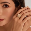 image:imageCicy Bell 18K Gold Plated Adjustable Flower Fidget Ring for WomenGold