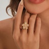 image:imageCicy Bell 18K Gold Plated Adjustable Flower Fidget Ring for WomenGold