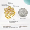 image:imageCicy Bell 18K Gold Plated Adjustable Flower Fidget Ring for WomenGold