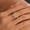 image:imageCicy Bell 18K Gold Plated Adjustable Flower Fidget Ring for WomenGold