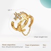 image:imageCicy Bell Cross Rings for Women 18K Gold Plated Stackable Adjustable RingsGold