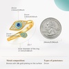image:imageCicy Bell Evil Eye Rings For Women 18k Plated Dainty CZ Stackable Ring GiftGold