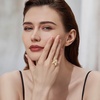 image:imageCicy Bell Initial Rings for Women 14k Gold Plated Cubic Zirconia Delicate Letter Chunky Statement Open Rings Gifts for HerAGold