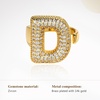 image:imageCicy Bell Initial Rings for Women 14k Gold Plated Cubic Zirconia Delicate Letter Chunky Statement Open Rings Gifts for HerDGold