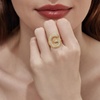 image:imageCicy Bell Initial Rings for Women 14k Gold Plated Cubic Zirconia Delicate Letter Chunky Statement Open Rings Gifts for HerGGold