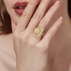 image:imageCicy Bell Initial Rings for Women 14k Gold Plated Cubic Zirconia Delicate Letter Chunky Statement Open Rings Gifts for HerJGold