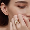 image:imageCicy Bell Initial Rings for Women 14k Gold Plated Cubic Zirconia Delicate Letter Chunky Statement Open Rings Gifts for HerKGold