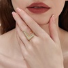 image:imageCicy Bell Initial Rings for Women 14k Gold Plated Cubic Zirconia Delicate Letter Chunky Statement Open Rings Gifts for HerLGold
