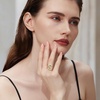 image:imageCicy Bell Initial Rings for Women 14k Gold Plated Cubic Zirconia Delicate Letter Chunky Statement Open Rings Gifts for HerSGold