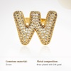 image:imageCicy Bell Initial Rings for Women 14k Gold Plated Cubic Zirconia Delicate Letter Chunky Statement Open Rings Gifts for HerWGold