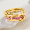 image:imageCicy Bell Interlocking Ring for Women 18k Gold Plated CZ Stack Ring SetStyle BGold