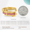 image:imageCicy Bell Interlocking Ring for Women 18k Gold Plated CZ Stack Ring SetStyle BGold